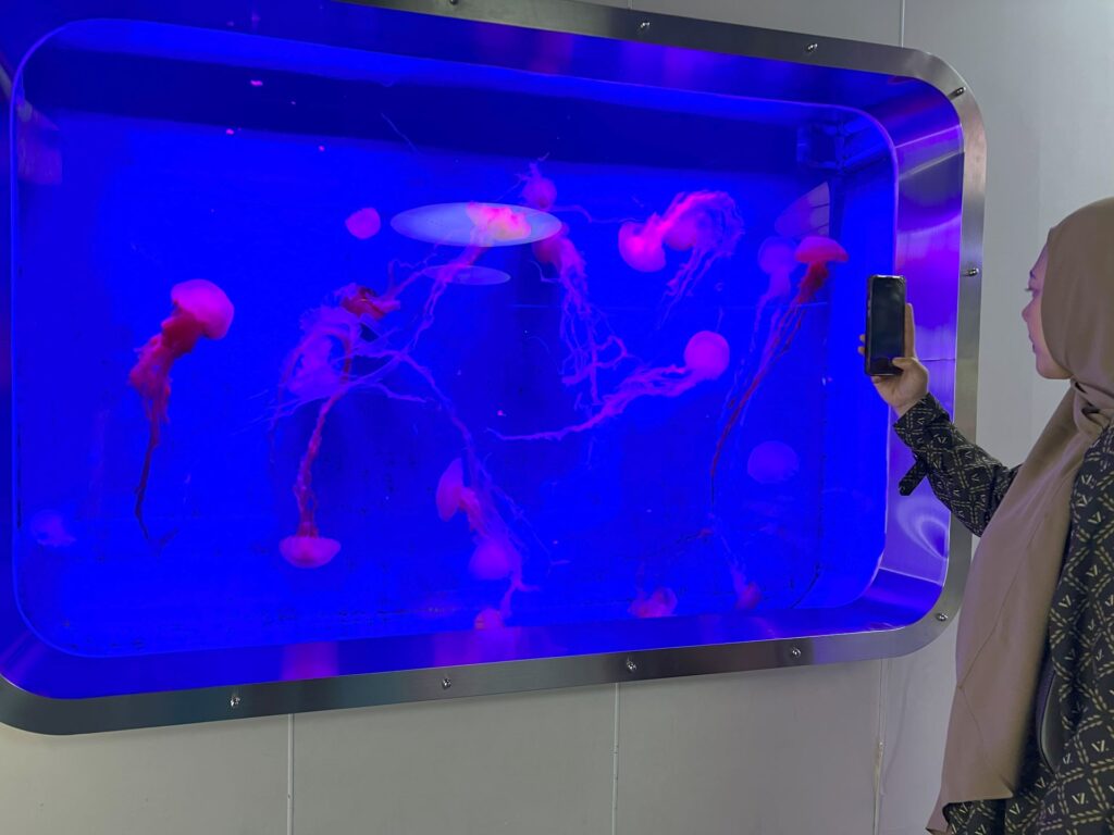 Aquaria KLCC reviews by a local mama on a trippy jellyfish display.