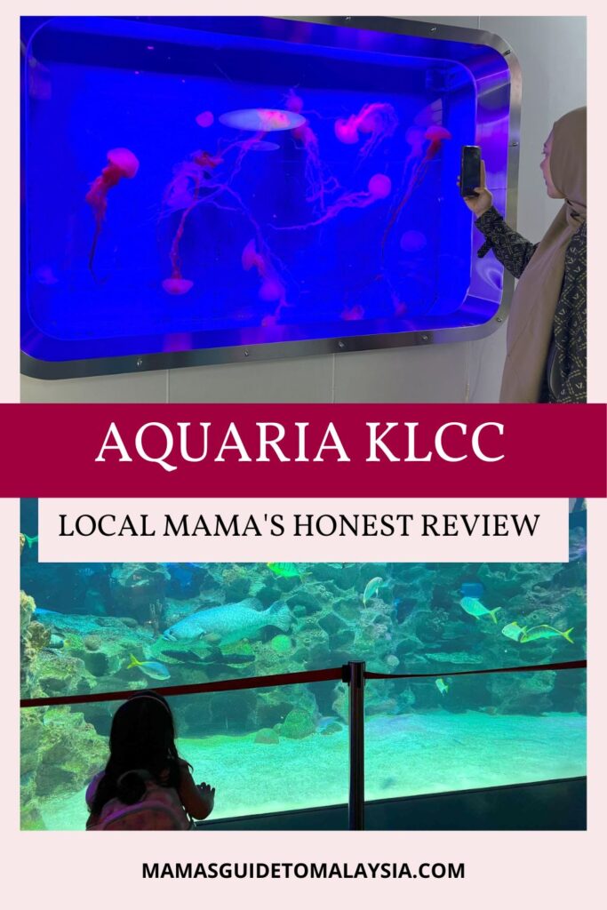 Aquaria KLCC Reviews visual, with Aquaria KLCC as the heading and Local Mama's Honest Review as the sub-heading. 