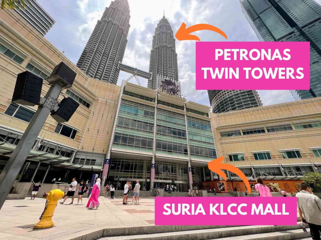 Petronas Twin Towers and Suria KLCC, some of the most popular attractions in KLCC for kids.