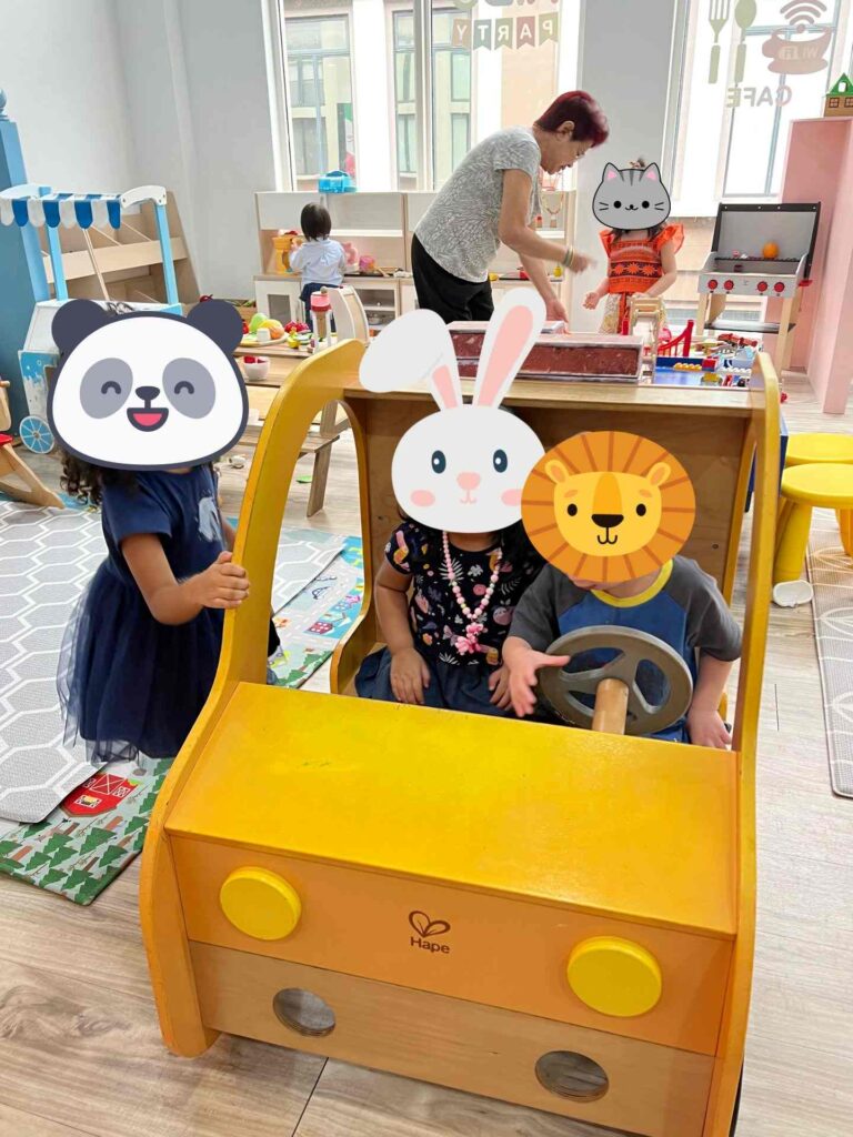 Toddlers playing at Noriter, one of the kid friendly restaurants in KL.